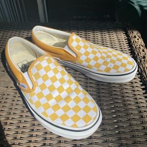 Yellow Checkered Vans